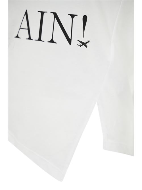 T-shirt asimmetirca in jersey con lettering Elisabetta Franchi | MA03451E2270